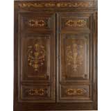 Portera-Pair of 18th C. Walnut Marquetry Doors from Spain