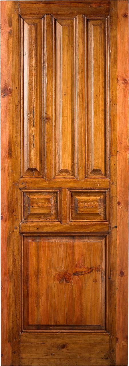 Portera - 19th C. Antique Spanish Door with Carvings