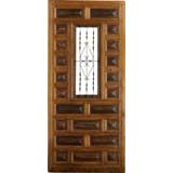 Portera - 18th C. Antique Spanish Paneled Door w/Window/Ironwork