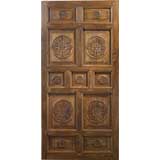 Portera-19th C. Antique Spanish Door With Carved Settings Portera-19th C. Antique Spanish Door With Carved Settings