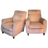 (2) set of mohair club chairs