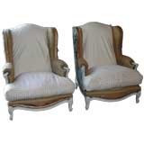 pair (2) of french wingback chairs