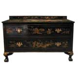 Antique intriguing 19th c.  chinoiserie chest