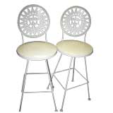 Four Swivel  Bar Stools -Piccasoesque in design