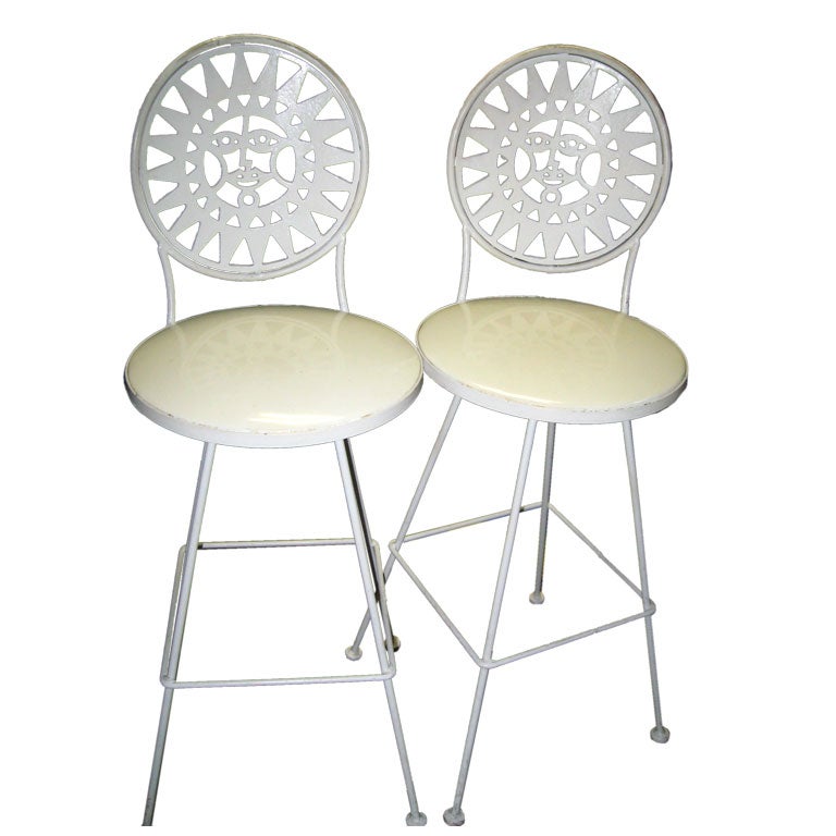 Four Swivel  Bar Stools -Piccasoesque in design