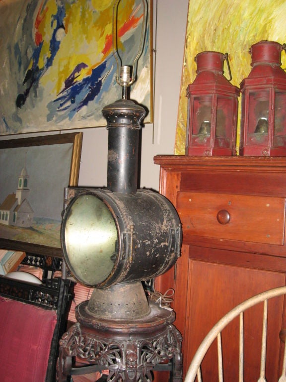 French  Monumental Iron Lantern by Poyard