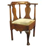 George II Period Corner Chair in Walnut, c. 1750