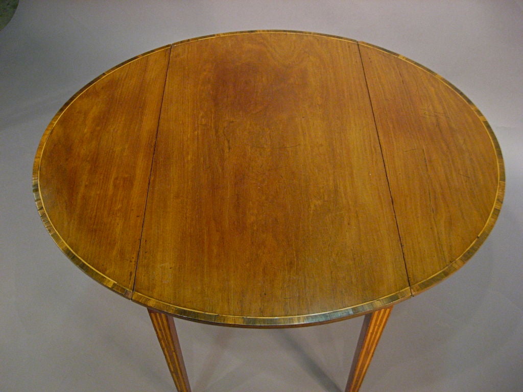 18th Century and Earlier George III Period Inlaid Mahogany Pembroke Table, c. 1800