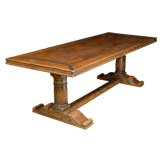 Provencial Dining Table in Oak with Trestle Base