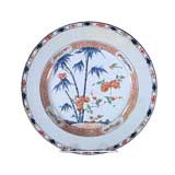 Antique Chinese Imari Porcelain Charger with Bamboo Design, c. 1730