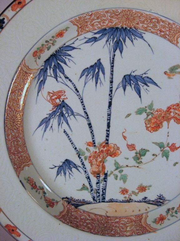 Chinese Imari Porcelain Charger with Bamboo Design, c. 1730