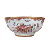 Antique Fine Chinese Export Punch Bowl in Famile Rose palate, c. 1770
