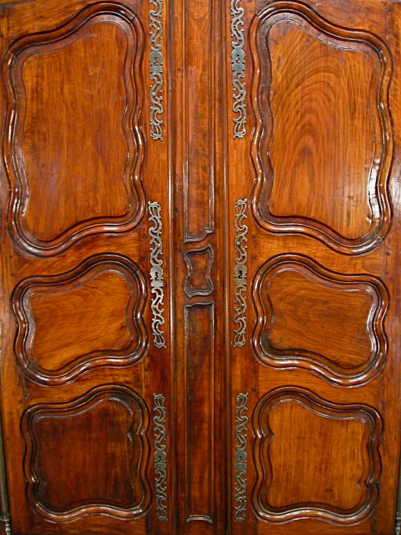 18th Century and Earlier Sizable Louis XV Period Armoire in Walnut, Arles France, c. 1750