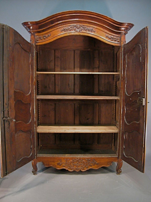 French Sizable Louis XV Period Armoire in Walnut, Arles France, c. 1750