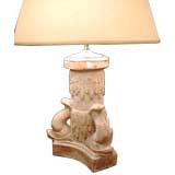 Antique Pair of 19th Century, Italian Terracotta Lamps