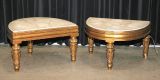 A Pair of Neoclassical Style Giltwood Demilune