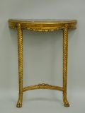 Giltwood Marble Top Console Table