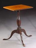 19th Century Federal Cherry Inlaid Candlestand