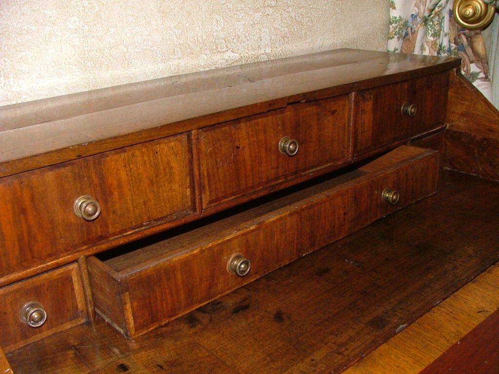 Walnut Early 18th Century English Slant Front Desk For Sale