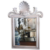 Painted  Mirror With Carved Shell