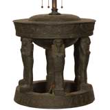 Antique Egyptian-theme table lamp.