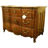 Antique Louis XV period commode in walnut.