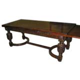 Antique Elizabethan Revival Oak Refectory Table