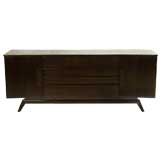 Horizontal Bars Long Credenza with Flared Legs