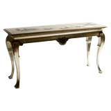 Silver Leaf Chinoiserie Console Table