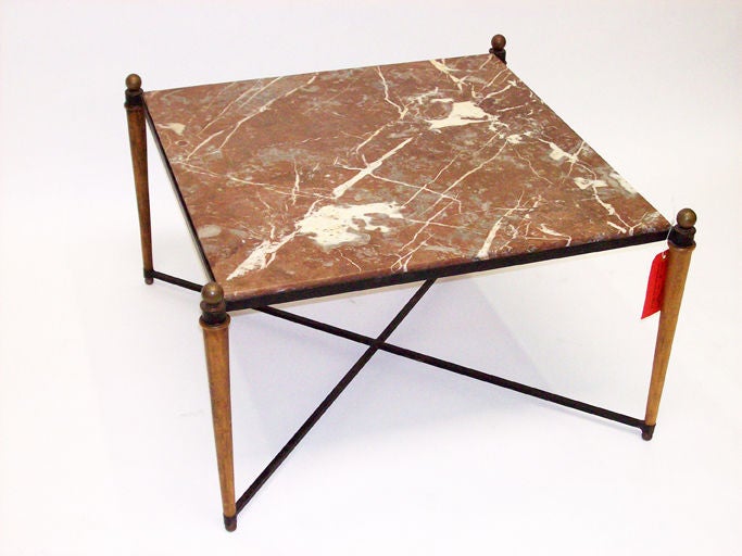Mid-Century Marble Side Table
