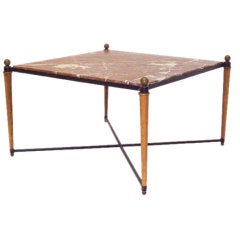 Mid-Century Marble Side Table