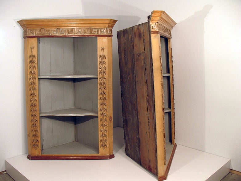 Pair of English Corner Shelves