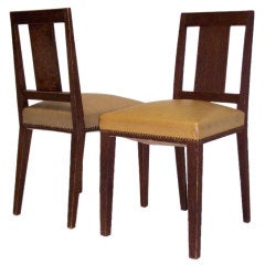 Pierre Bacharach Oak Side Chairs