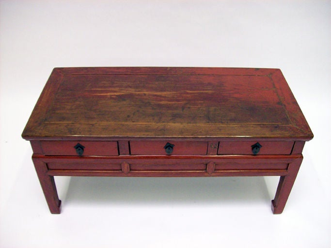Chinese Red Lacquer Low Table