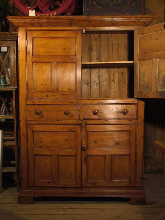 Antique Irish Pine Cupboard at 1stdibs