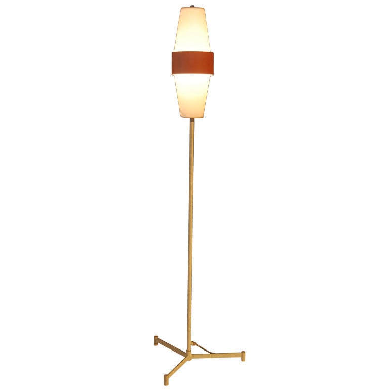 Glass and Metal Floor lamp , Arredoluce (attr)