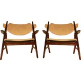 Style of Wegner , Pair of Easy Chairs