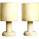 Vintage pair of alabaster table lamps