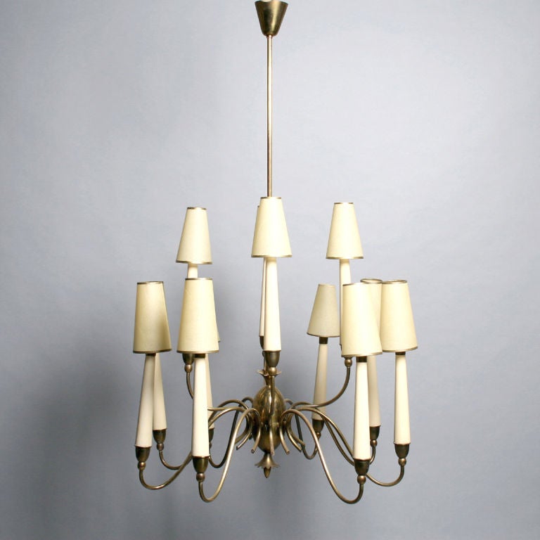 Brass chandelier