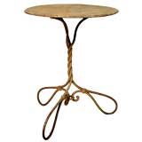 Painted Rope Twist Wrought Iron Table