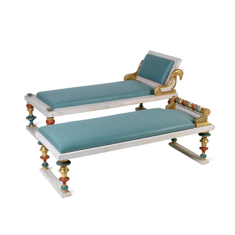 Companion Pair of Grecian Revival Daybeds For Sale