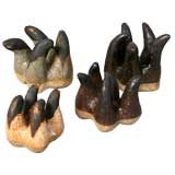 A Set of Four 1960
s 
Sea Anemones
 Ceramic Sculptures