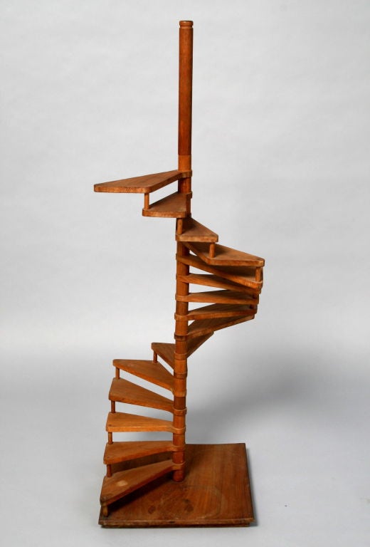 1960's Architect's Model of a Spiral Staircase