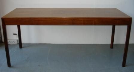 Rosewood Low Table with Side Extensions by Ole Wanschar