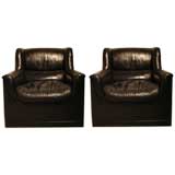 Pair of Leather Armchairs by Poltrona Frau