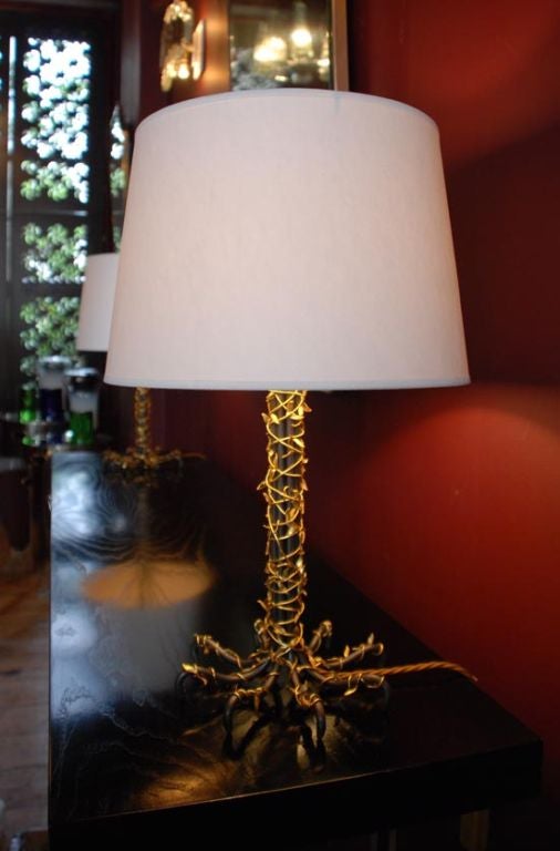 A pair of Paul Belvoir 'bramble' table lamps For Sale 3