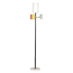 4 Cylinder Standard Lamp with Marble Base, Italy 1950's.