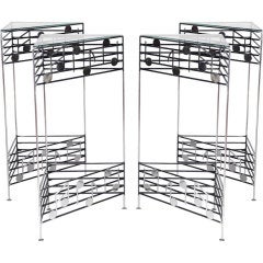 Set of Corner Stands with Musical Motif 8