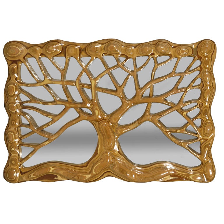 Multi-Layer Coloured Woods "Tree of Life" Mirror