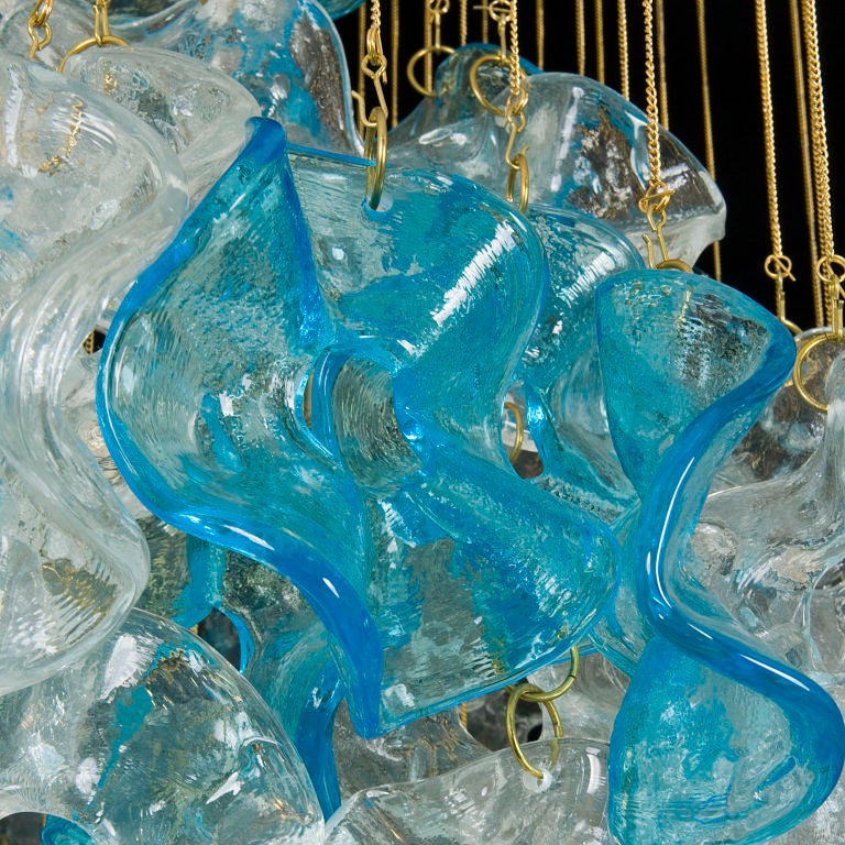 Italian Jellyfish Chandelier in the Style of Venini